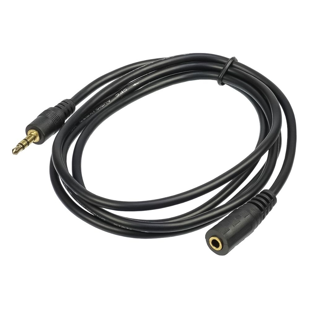 Кабель удлинитель Jack 3.5 to Jack 3.5 (F) 5m black