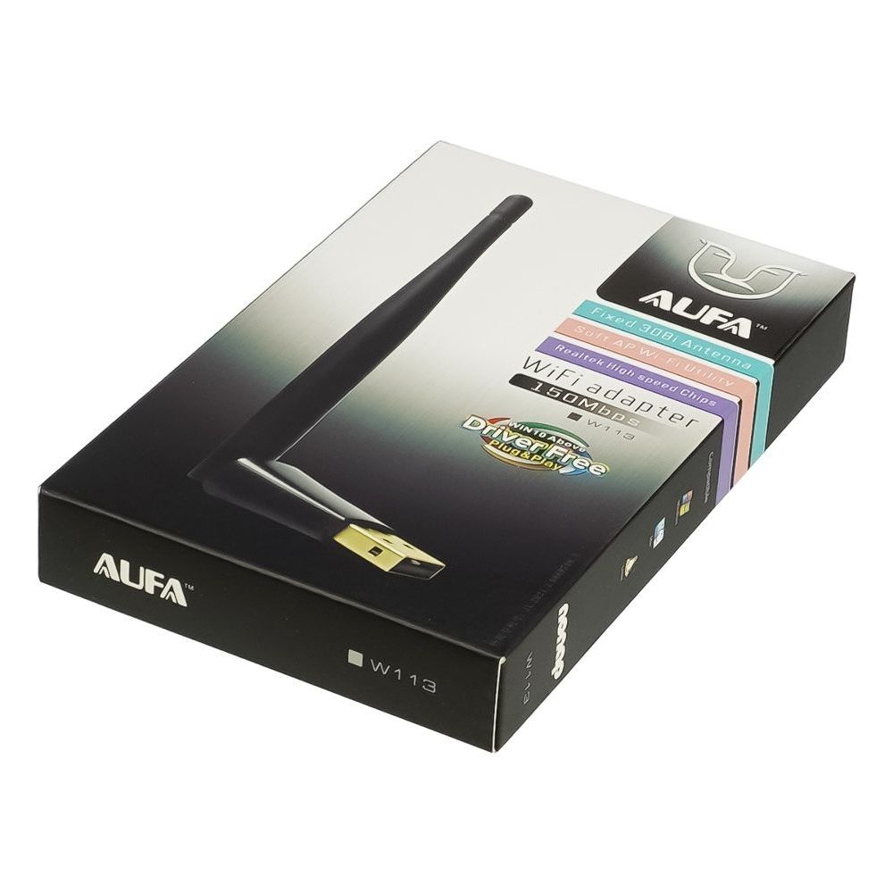 Wi-Fi адаптер Alfa W113 USB 150Mbps 3DBi black
