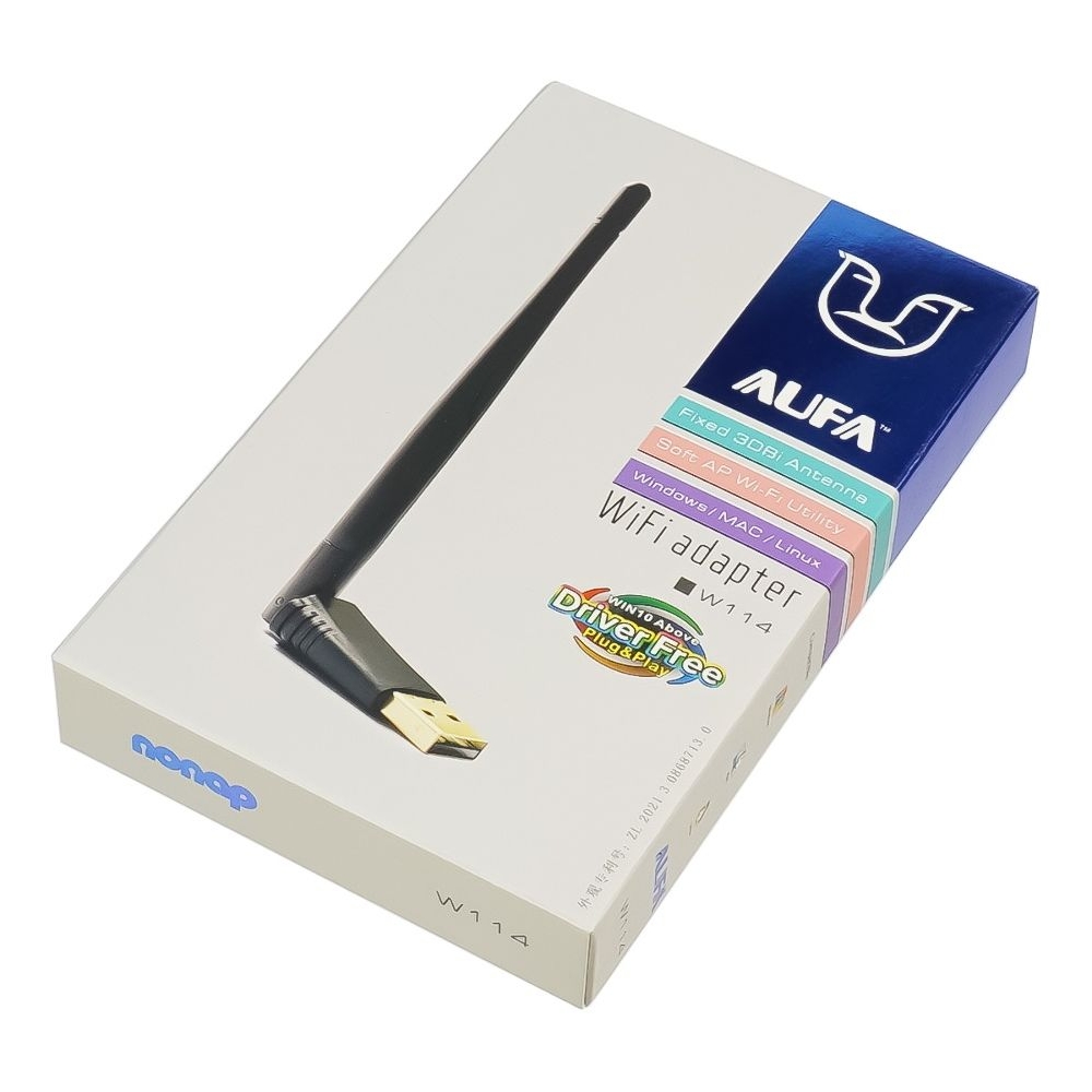 Wi-Fi адаптер Alfa W114 USB 150Mbps IPTV / DVR RECEIVER 3DBi black