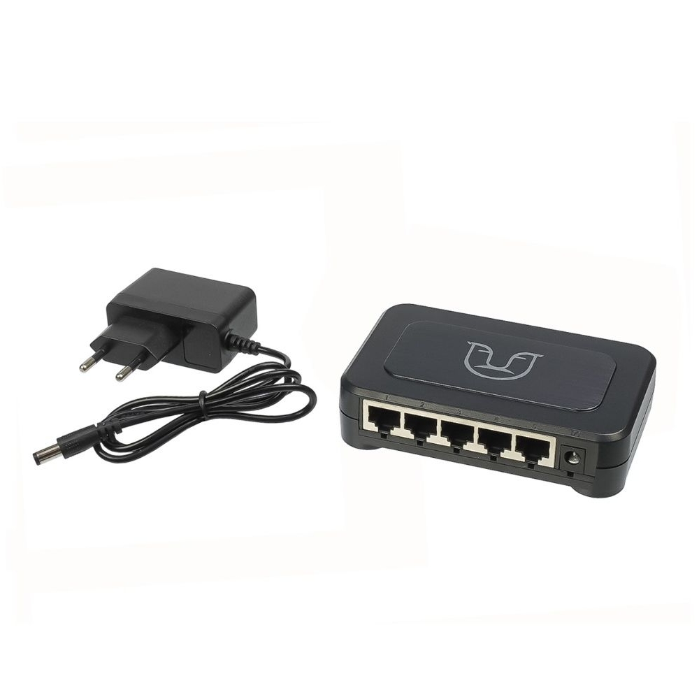 Коммутатор Alfa S805 switch 10/100/1000Mbps 5 портов black