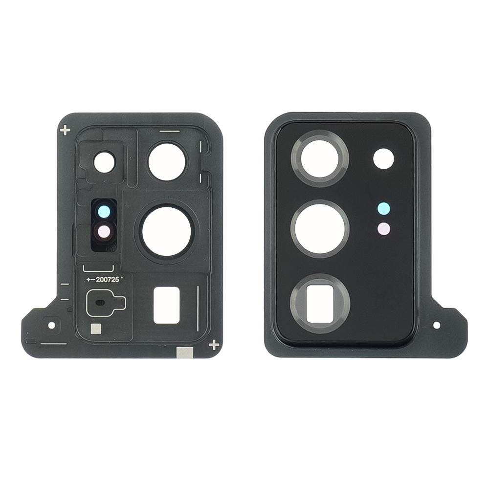 Стекло камеры для Samsung SM-N986 Galaxy Note 20 Ultra (2020) чёрное с чёрной рамкой