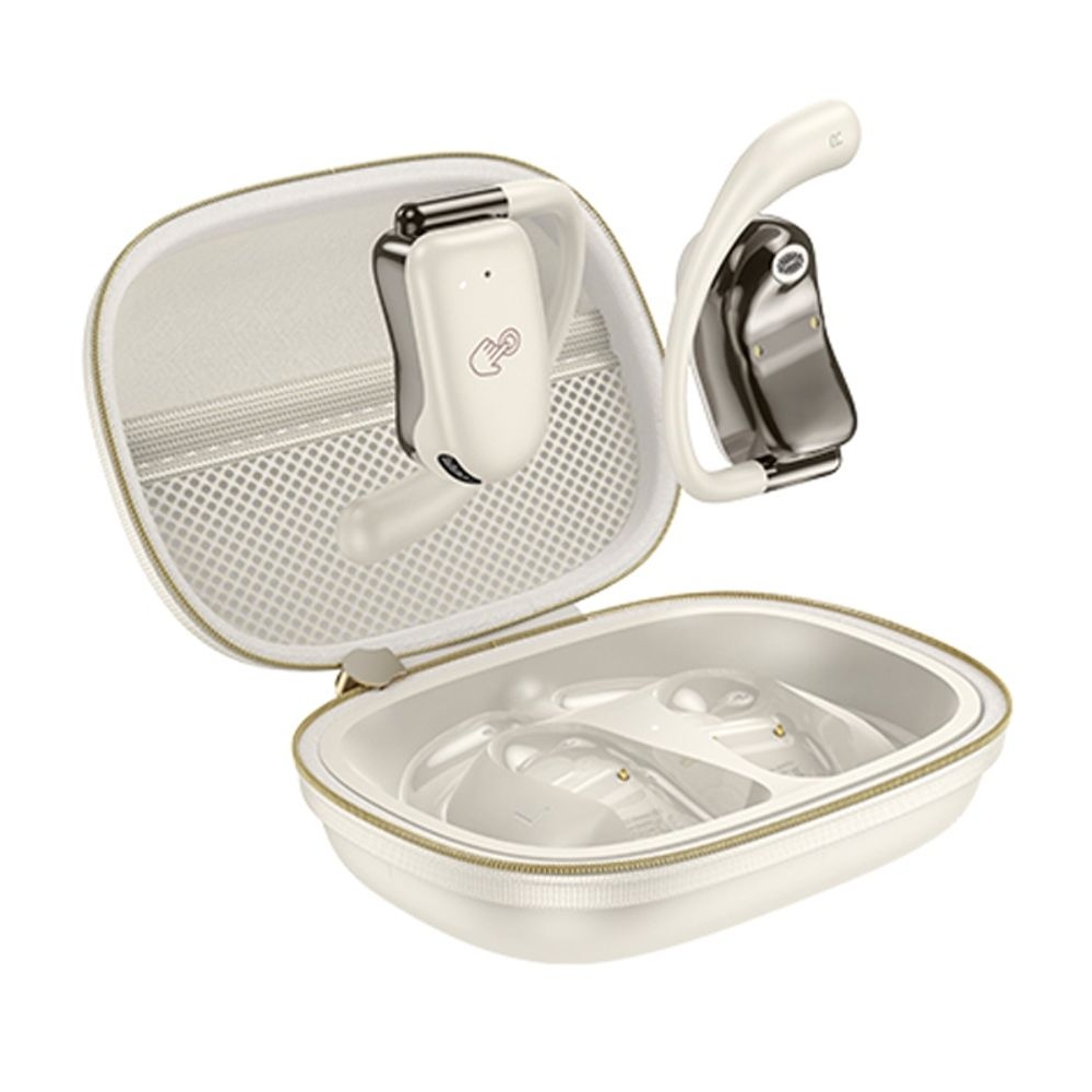 Бездротові TWS навушники Hoco EA2 открытые milky white | беспроводные наушники
