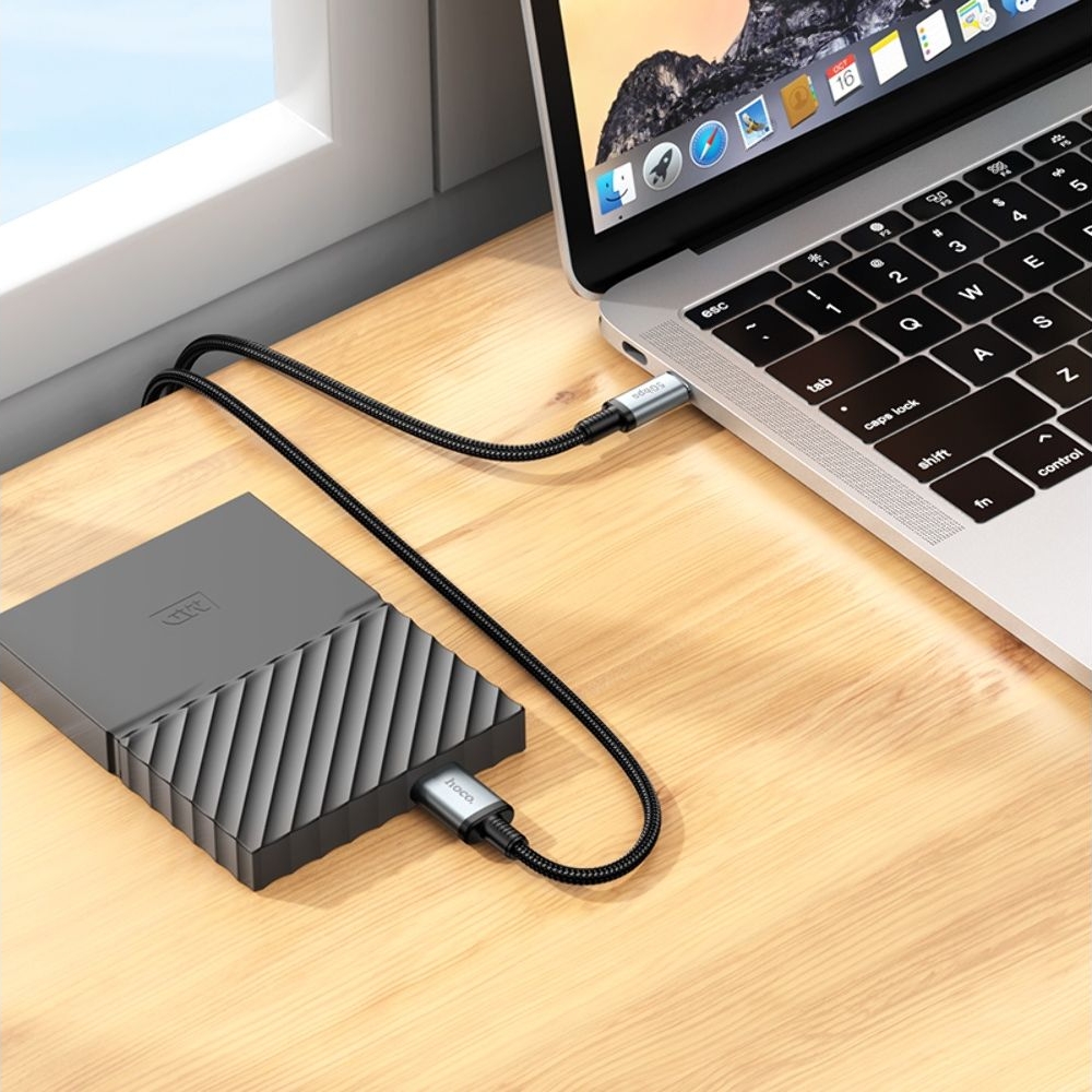 Мультимедийный кабель Hoco US10 Type-C to Micro USB3.0 5Gbit/s 0.5m black