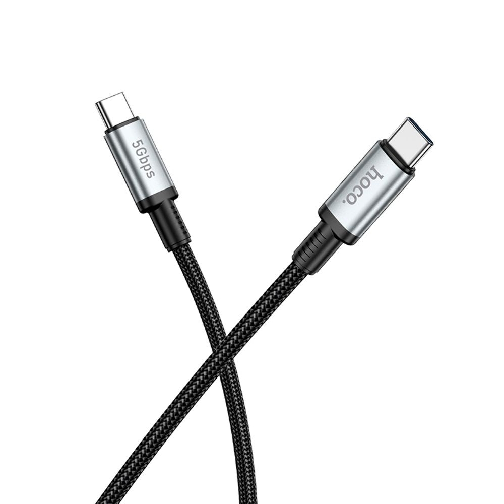 Мультимедийный кабель Hoco US10 Type-C to Type-C USB3.0 5Gbit/s 0.5m black