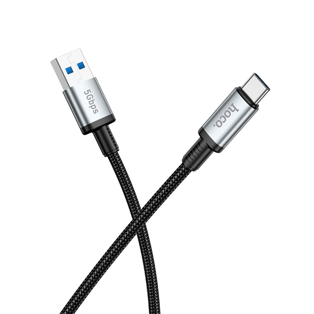 Мультимедийный кабель Hoco US10 USB to Type-C USB3.0 5Gbit/s 0.5m black
