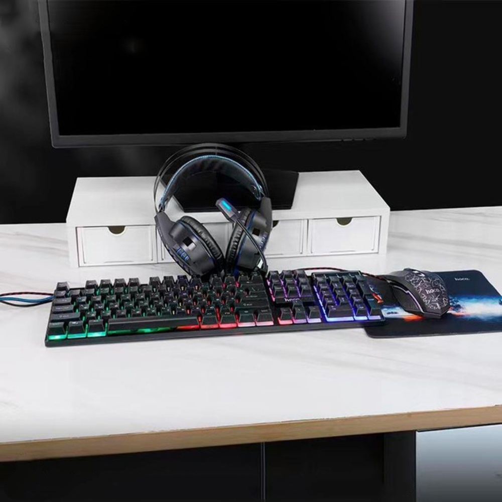 Комплект клавиатура и мышь Hoco DI54 (РУС) black