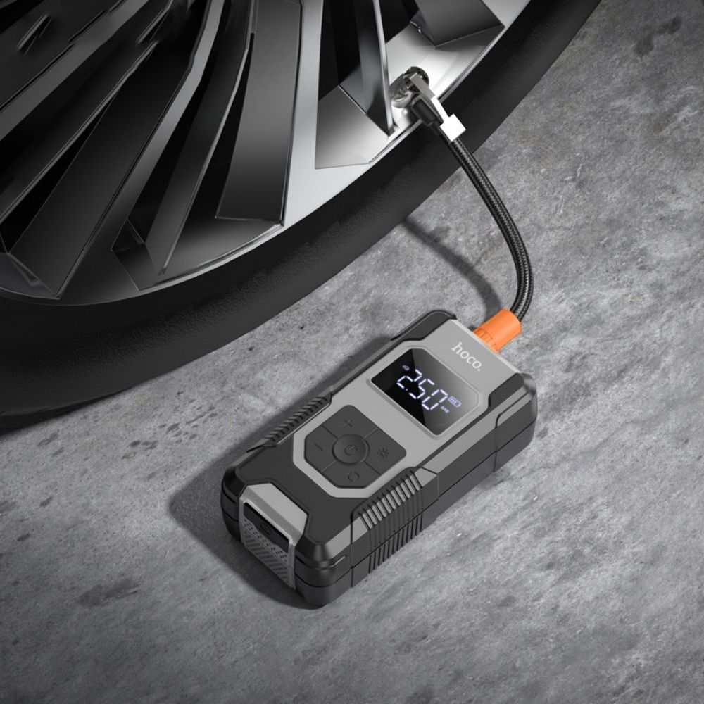 Автомобильный портативный воздушный насос Hoco DPH04, чорний