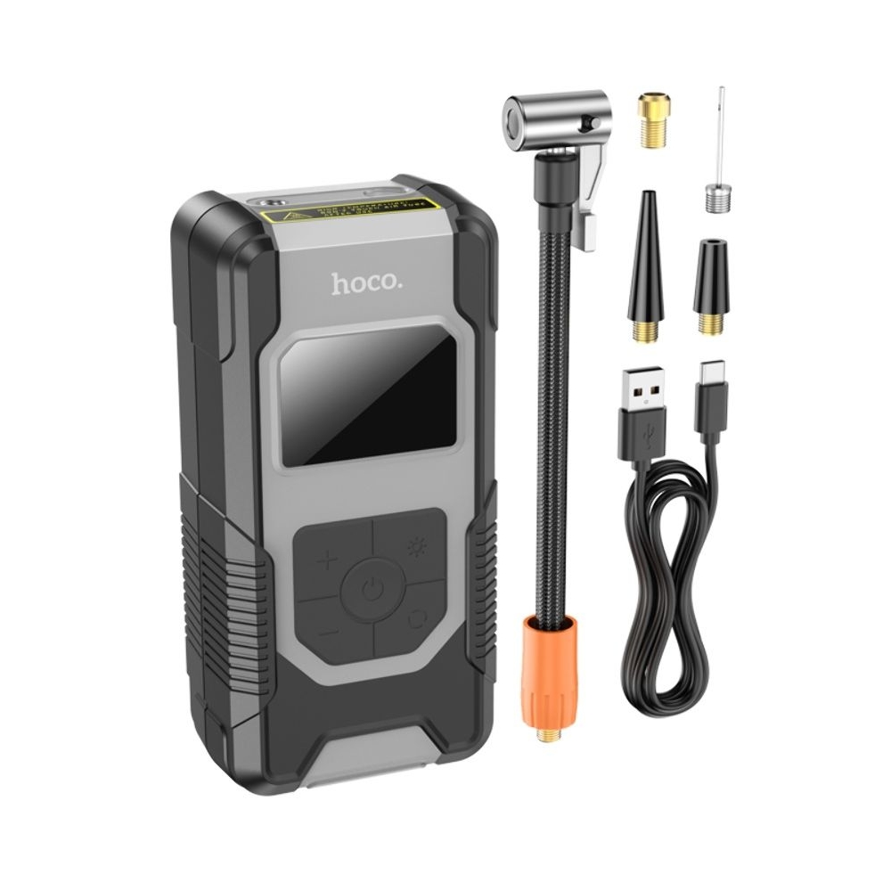 Автомобильный портативный воздушный насос Hoco DPH04, чорний