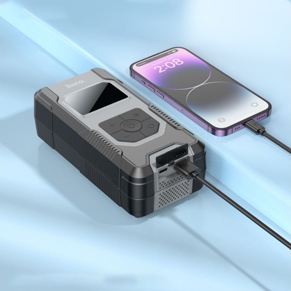 Автомобильный портативный воздушный насос Hoco DPH04, чорний