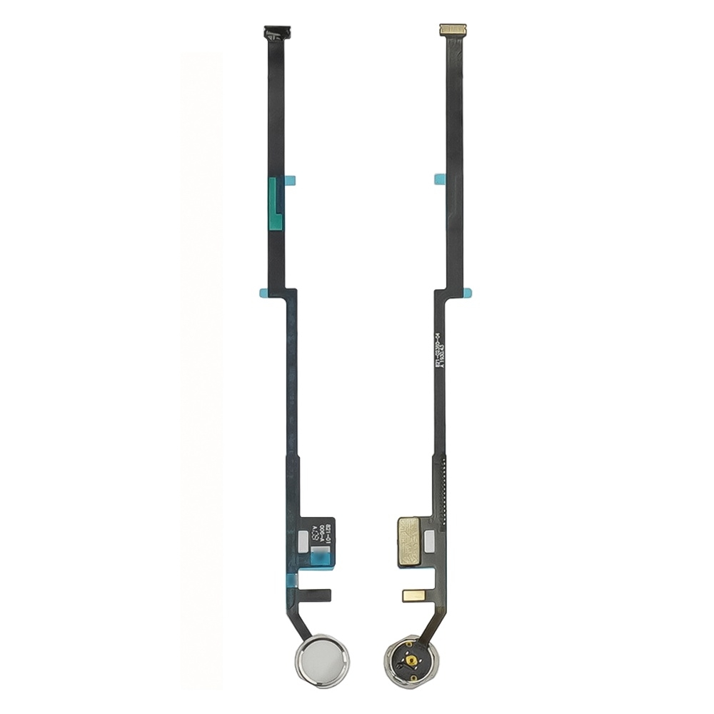 Шлейф Apple iPad 10.2, білий, кнопки HOME (меню), с пластиком, High Copy