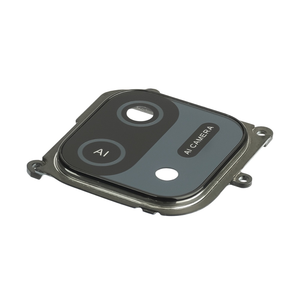 Стекло камеры для Oppo A16e/ A16k с чёрной рамкой