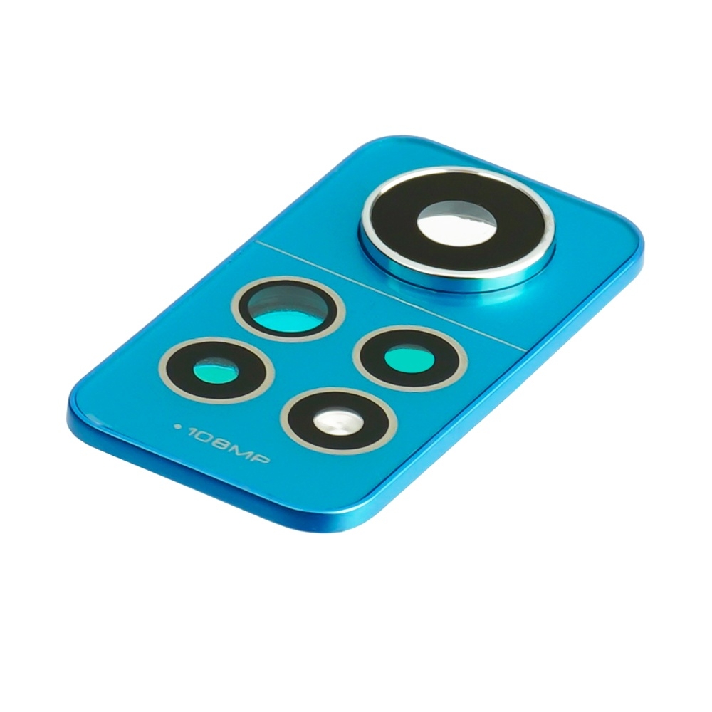 Стекло камеры для Xiaomi Note 12 Pro (4G) с синей рамкой