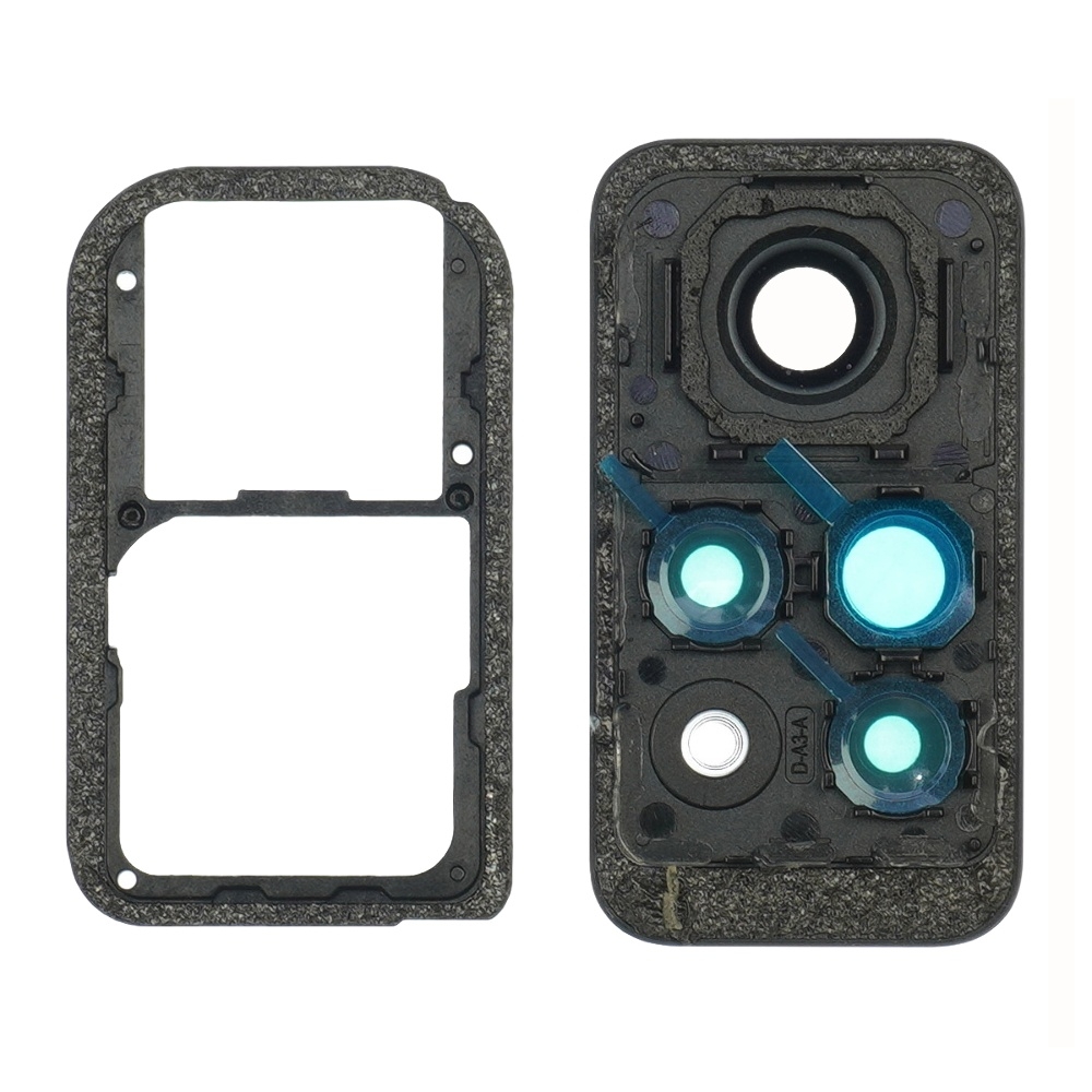 Стекло камеры для Xiaomi Note 12 Pro (4G) с чёрной рамкой