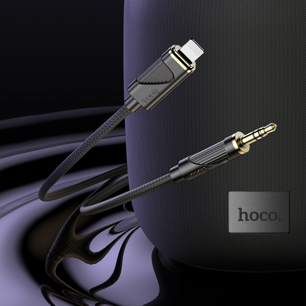 AUX кабель Hoco UPA30 Lightning to Jack 3.5 1m black