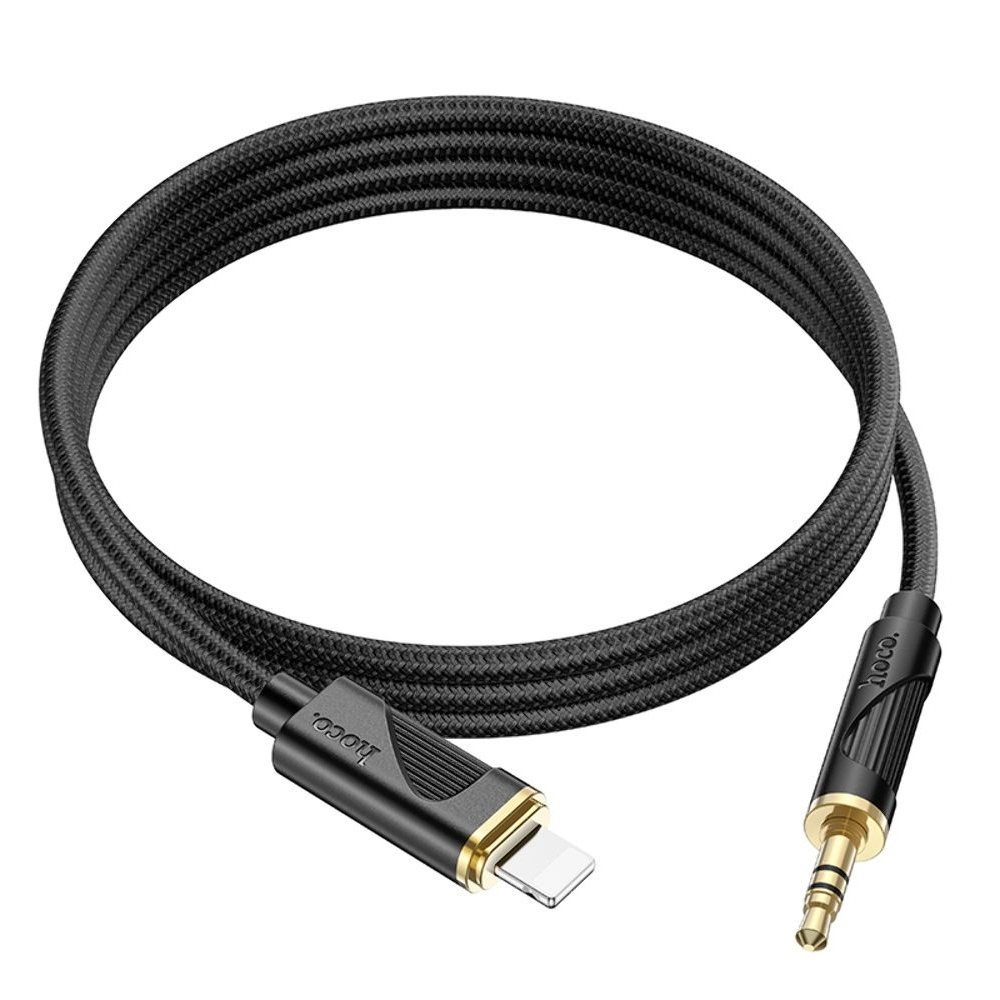 AUX кабель Hoco UPA30 Lightning to Jack 3.5 1m black