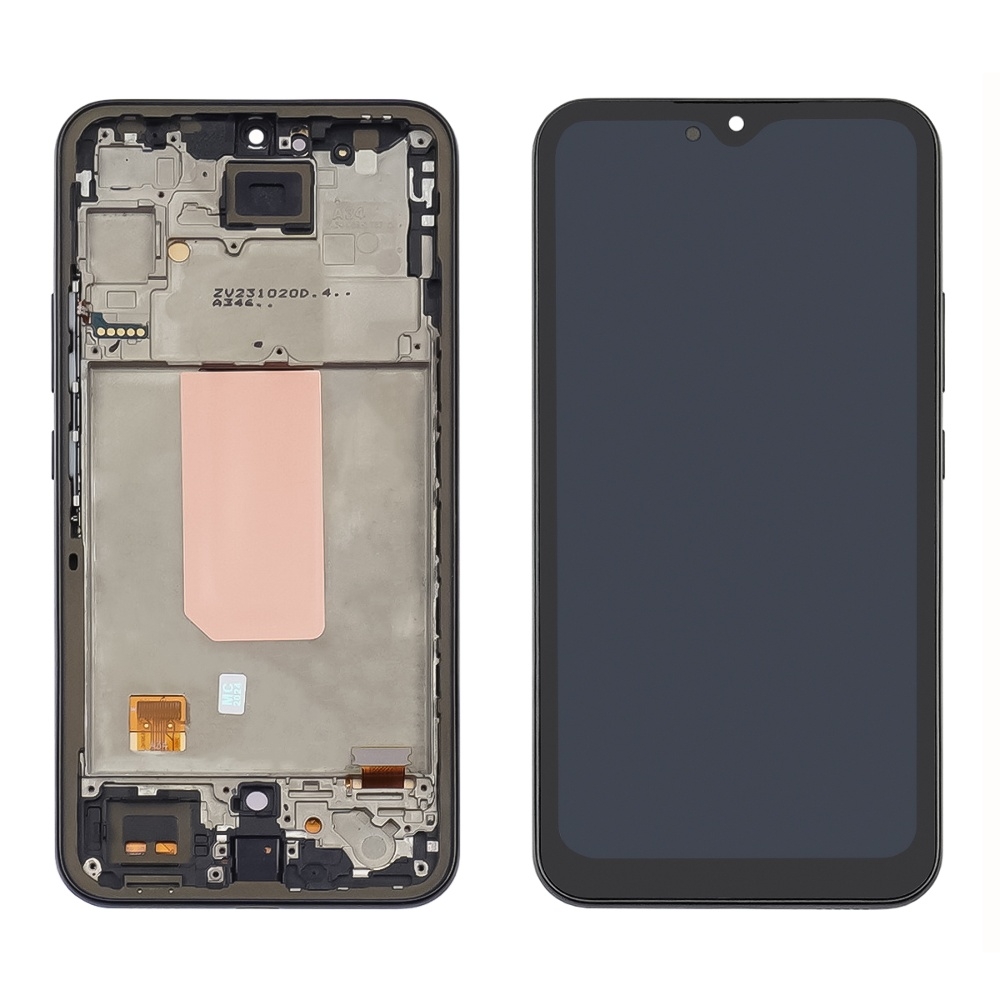 Дисплей Samsung SM-A346 Galaxy A34, сірий | з тачскріном | High Copy, OLED, с широким ободком | дисплейный модуль, экран