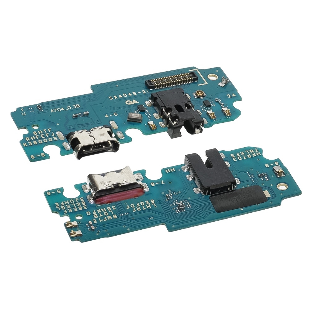 Плата зарядки Samsung SM-A047 Galaxy A04s, шлейф коннектора зарядки, коннектора наушников, с микрофоном, High Copy