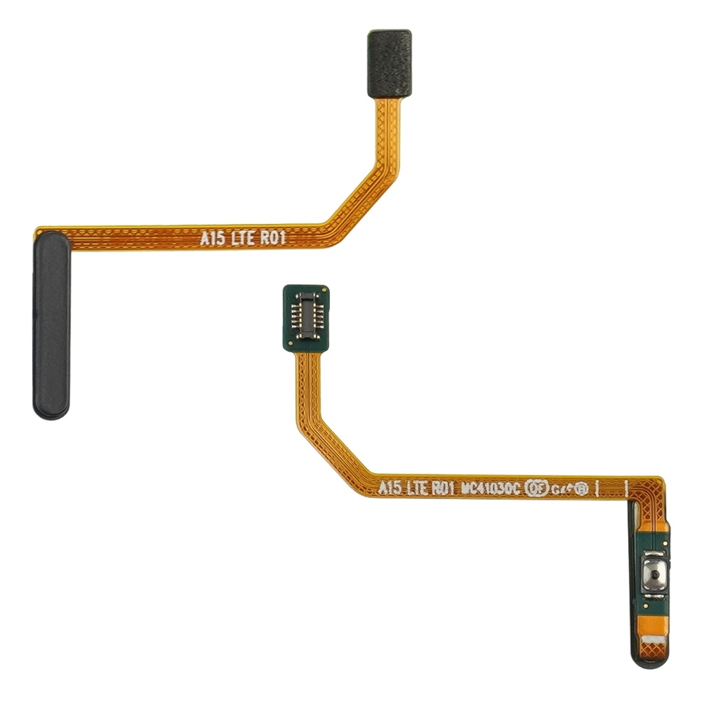 Шлейф Samsung SM-A155 Galaxy A15 с кнопками вкл.выкл. и черным сканером отпечатка пальцев