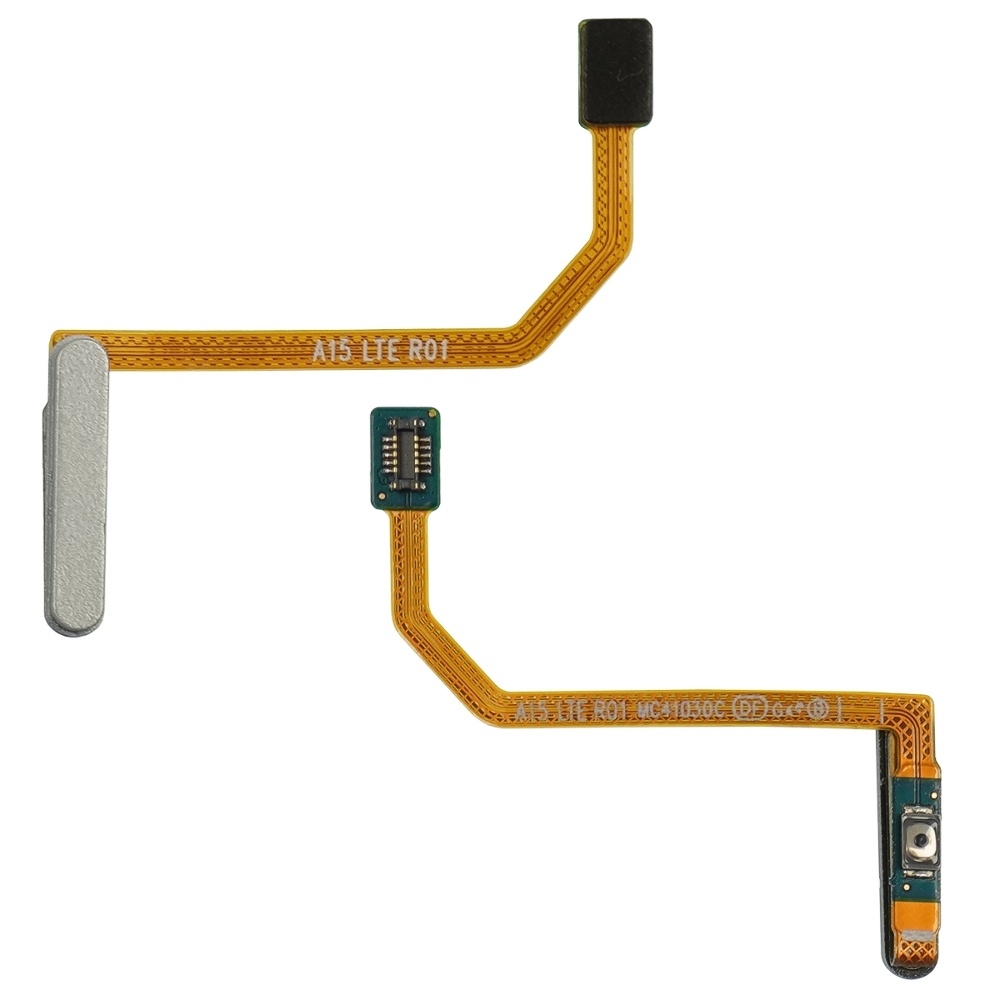 Шлейф Samsung SM-A156 Galaxy A15 с серебристым сканером отпечатка пальца