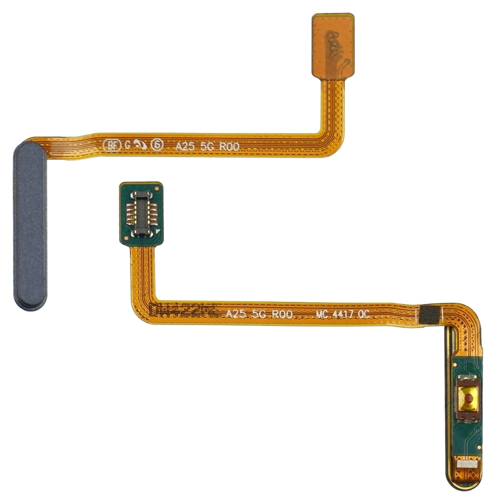 Шлейф Samsung SM-A256 Galaxy A25 с кнопкой вкл.выкл. черным сканером отпечатка пальца