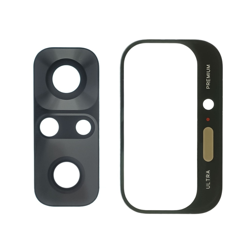 Стекло камеры для Xiaomi Note 10 Pro с чёрной рамкой