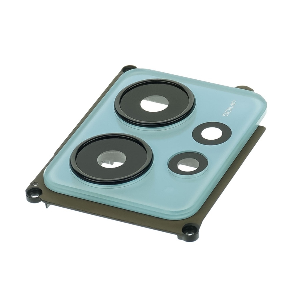 Стекло камеры для Xiaomi Note 12 (4G) с синей рамкой