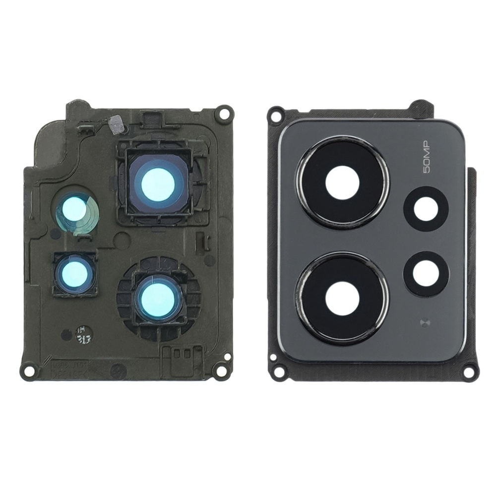 Стекло камеры для Xiaomi Note 12 (4G) с чёрной рамкой