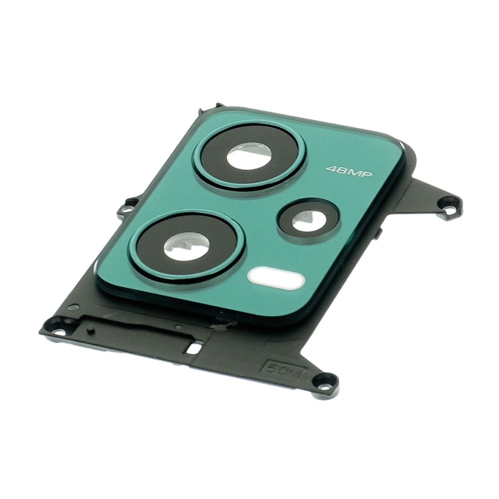 Стекло камеры для Xiaomi Note 12 (5G) с зелёной рамкой