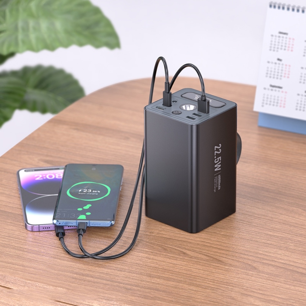 Power bank Hoco J138 60000mAh 22.5W PD 20W с дисплеем black