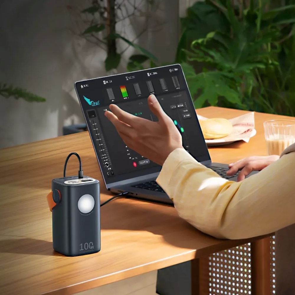 Power bank Remax RPP-100, 60000 mAh, 22.5 Вт, Power Delivery (100 Вт), Quick Charge 3.0, синій