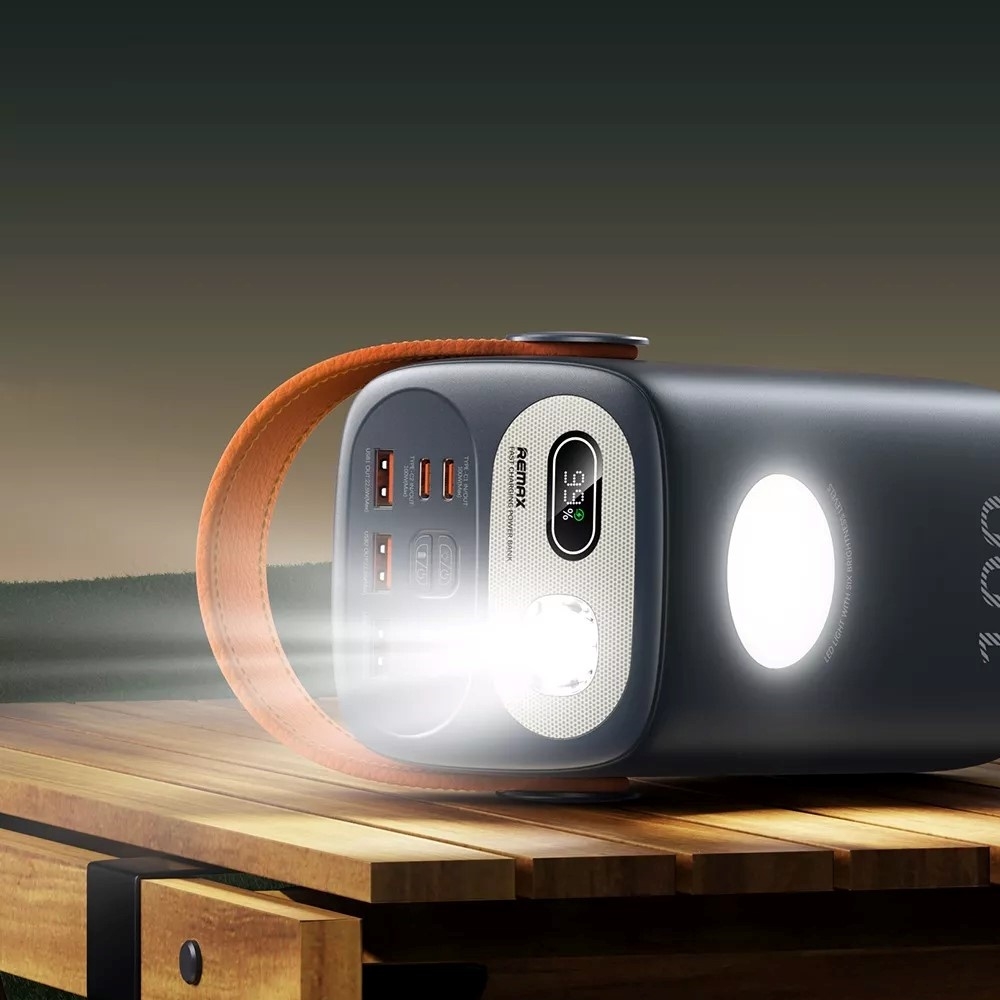 Power bank Remax RPP-100, 60000 mAh, 22.5 Вт, Power Delivery (100 Вт), Quick Charge 3.0, синій