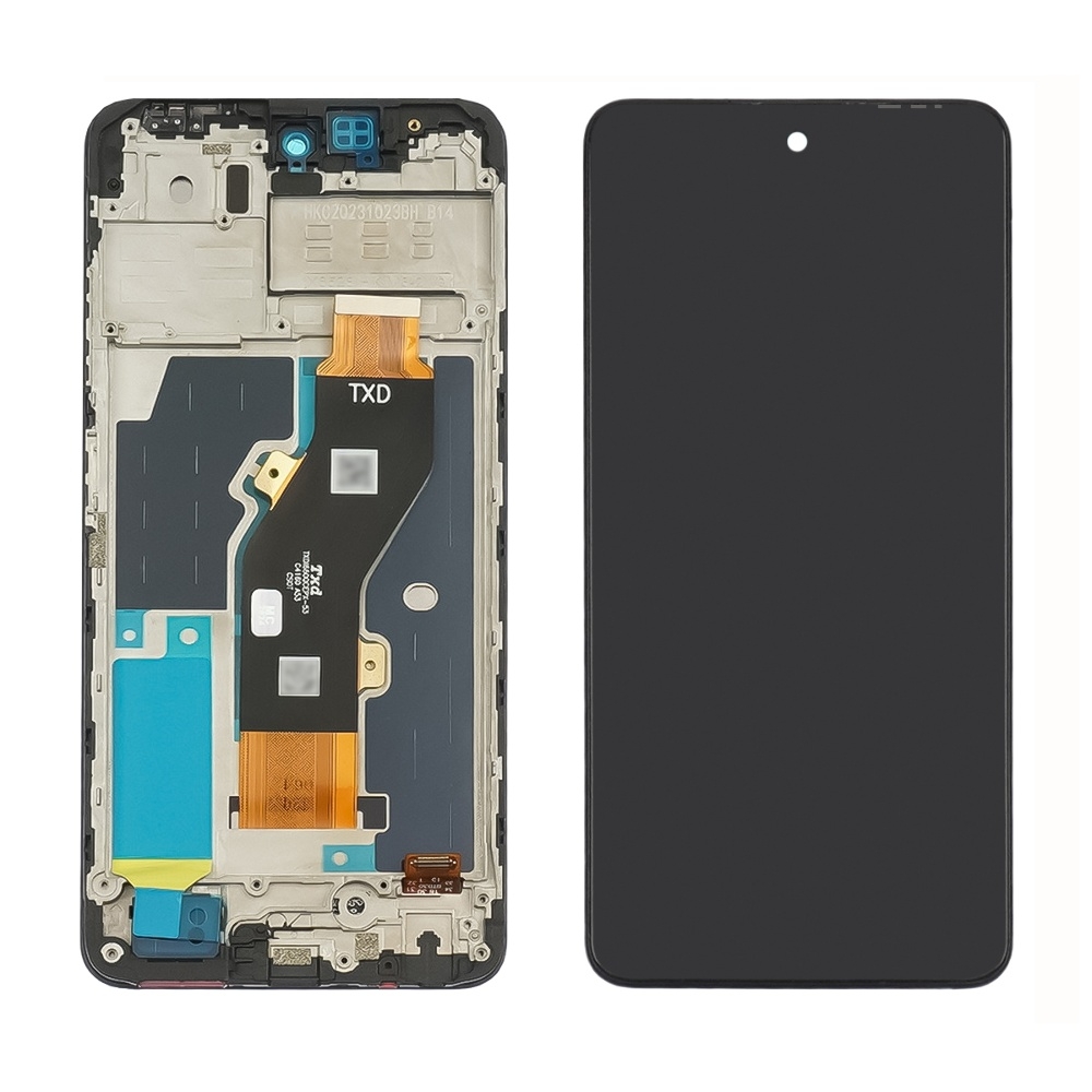 Дисплей Infinix Hot 40i, чорний | з тачскріном | в передній панелі | Original (PRC) | дисплейный модуль, экран