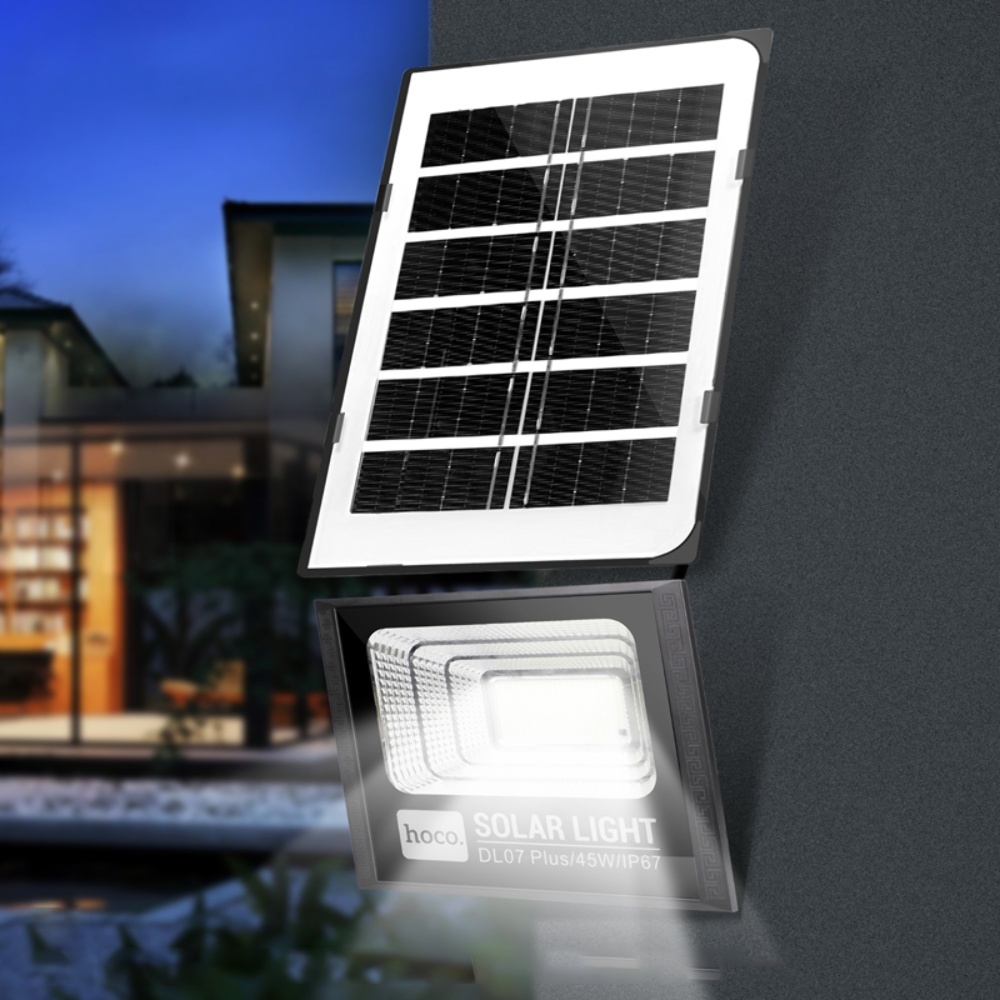 Уличный садовый светильник Hoco DL07 Plus на солнечной энергии 45W black