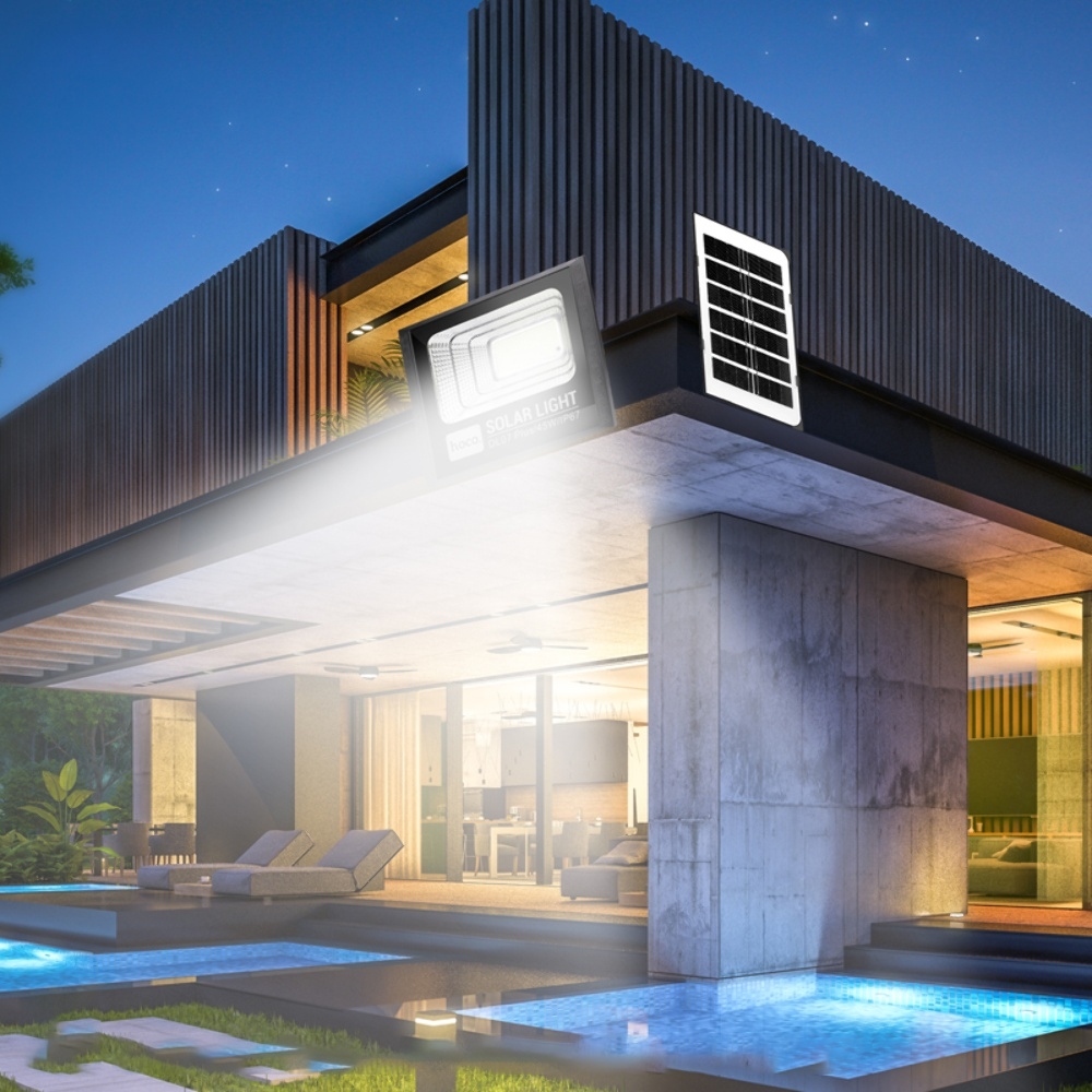 Уличный садовый светильник Hoco DL07 Plus на солнечной энергии 45W black