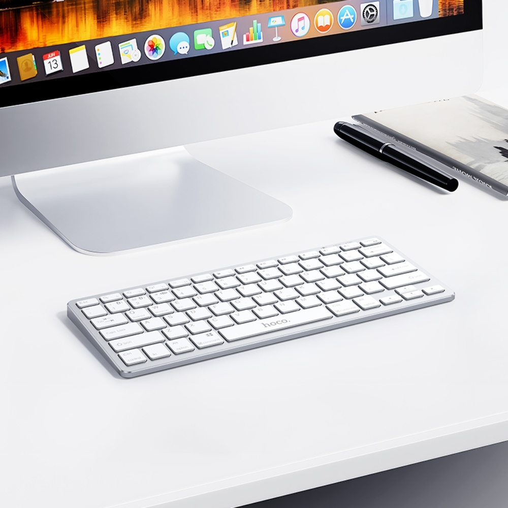 Клавиатура беспроводная Hoco GM32 (ENG) silver