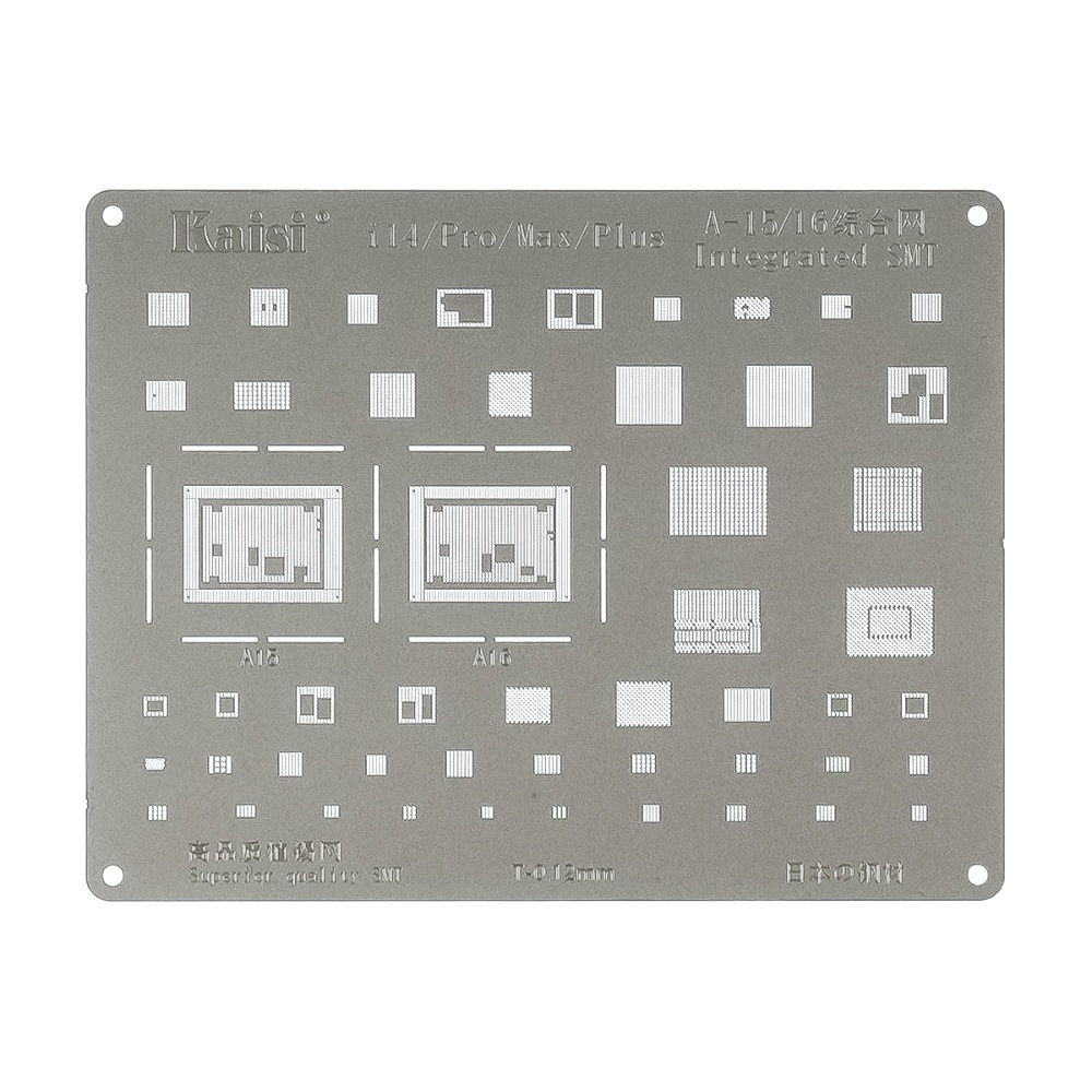 Трафарет BGA Kaisi A-15/ A16 для iPhone 14/ 14 Plus/ 14Pro/ 14 Pro Max