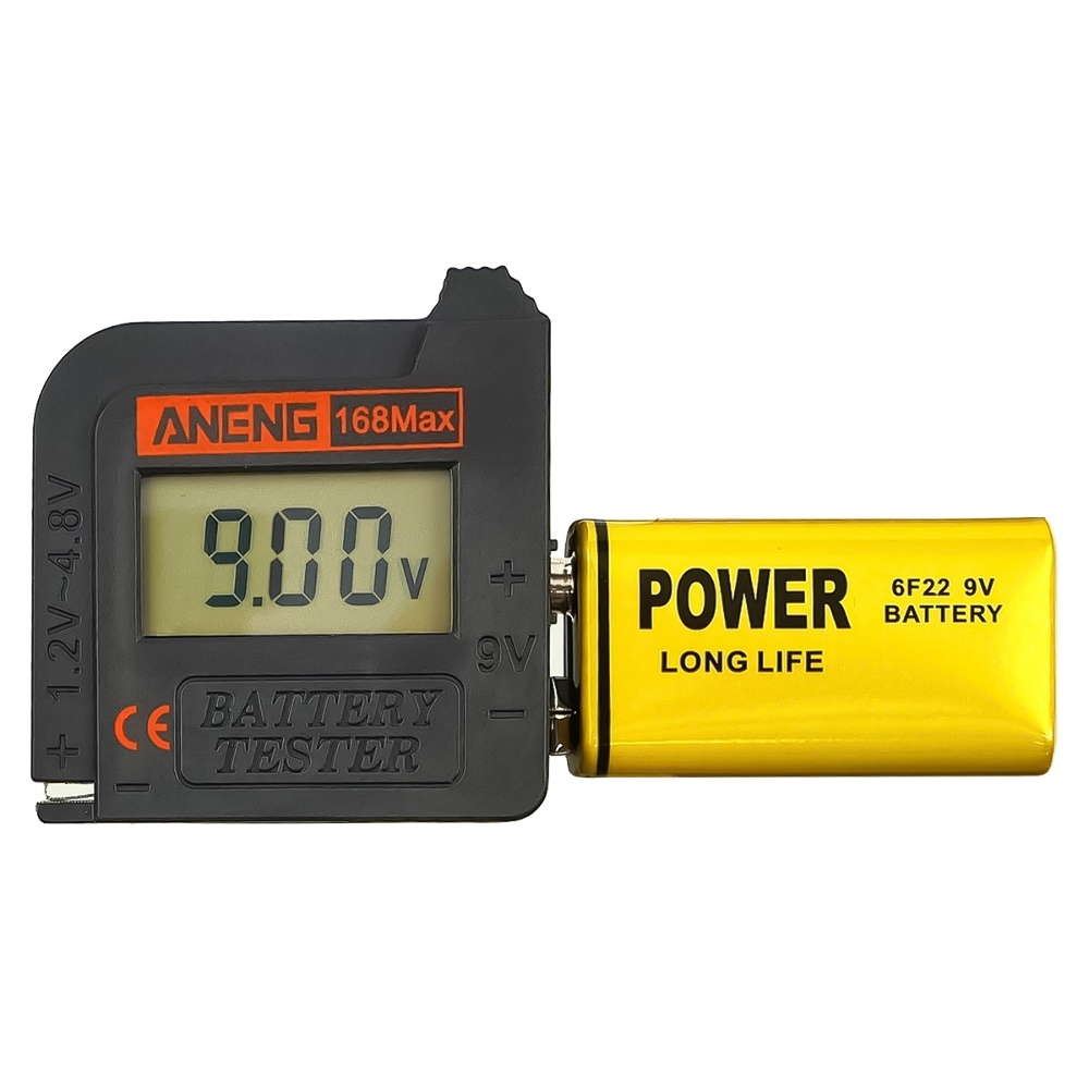 Тестер батареек и аккумуляторов Aneng 168 Max с ЖК дисплеем (1.2V~4.8V, 9V)