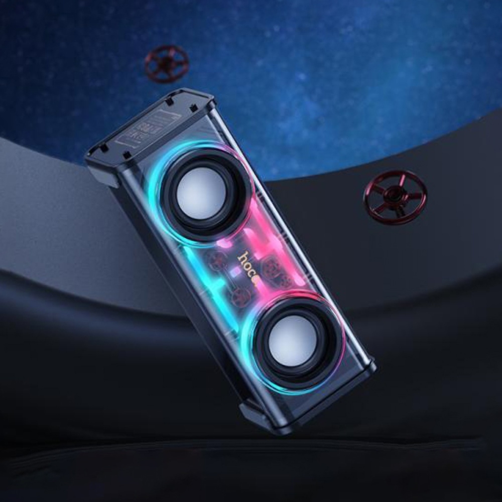 Портативная Bluetooth колонка Hoco DS60 с LED подсветкой black
