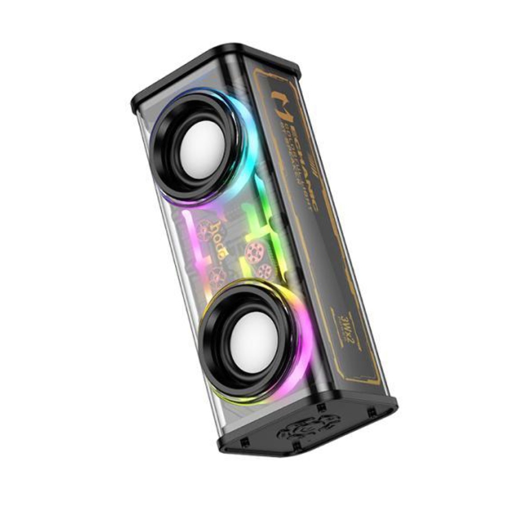 Портативная Bluetooth колонка Hoco DS60 с LED подсветкой black