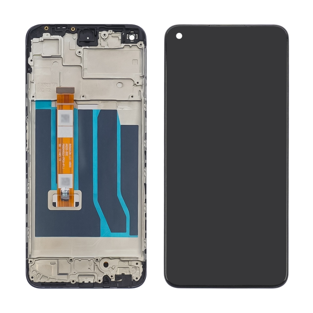 Дисплей Oppo A76, чорний | з тачскріном | в передній панелі | High Copy | дисплейный модуль, экран
