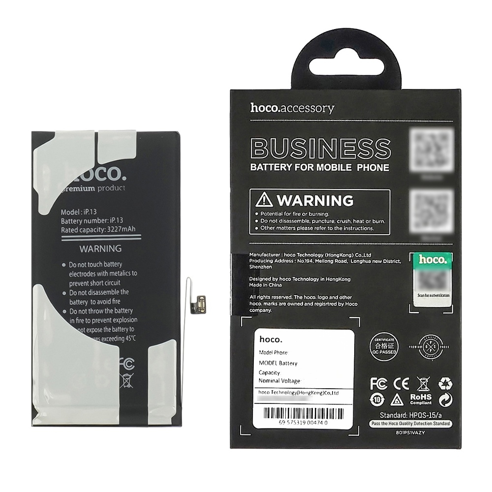 Акумулятор Apple iPhone 13, A2655, Hoco | 3-12 міс. гарантії | АКБ, батарея, аккумулятор