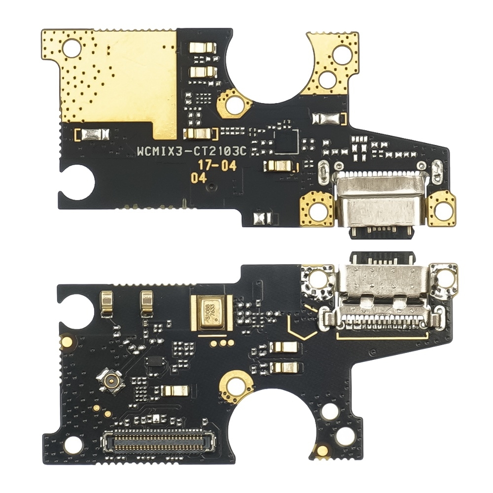 Плата зарядки Xiaomi Mi Mix 3, шлейф коннектора зарядки, с микрофоном, High Copy