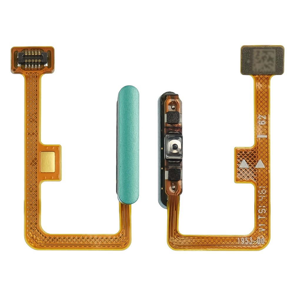 Шлейф Xiaomi Mi 11 Lite, Mi 11 Lite 5G, M2101K9AG, M2101K9AI, M2101K9C, M2101K9G, M2101K9R, кнопки включения, боковая клавиша, для сканера отпечатка пальца (Touch ID), зелений, Mint Green, Original (PRC)