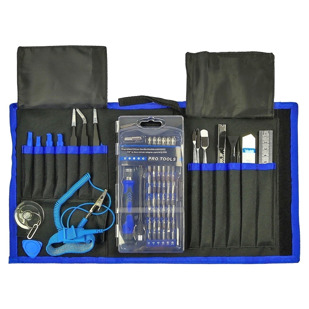 Набор инструментов Aida A-80in1 (ручка, 57 бит, 2 удлинителя, 3 пинцета, 13 оупентулов, нож, SIM-ключ, линейка, ESD браслет)