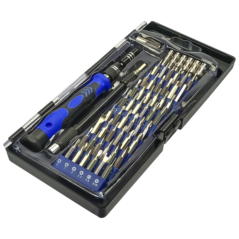 Набор инструментов Aida A-80in1 (ручка, 57 бит, 2 удлинителя, 3 пинцета, 13 оупентулов, нож, SIM-ключ, линейка, ESD браслет)