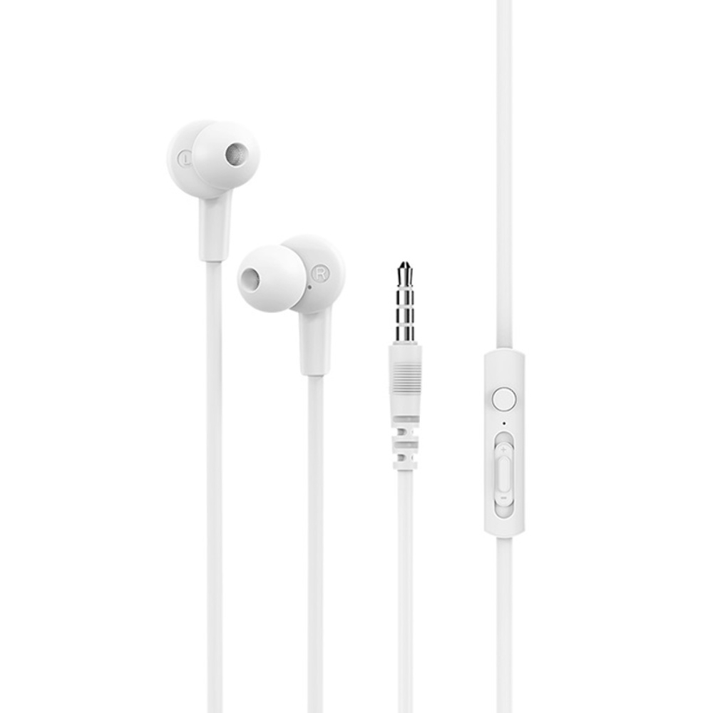 Наушники проводные вакуумные Borofone BM37 с микрофоном белые