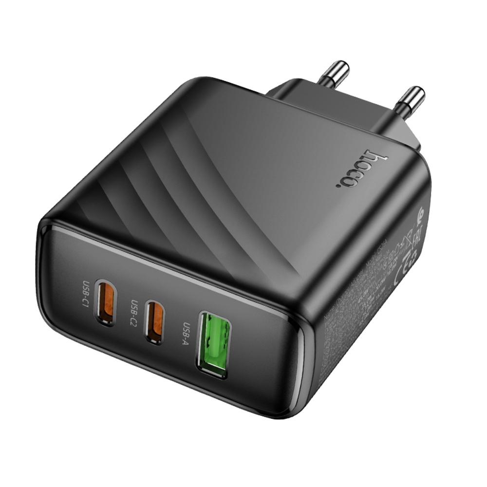 Сетевое зарядное устройство Hoco CS26A USB/ 2 Type-C PD 45W black