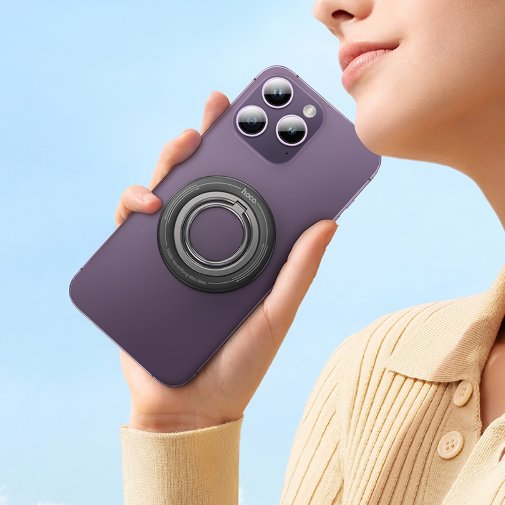 Магнитное кольцо держатель для телефона Hoco GH3 black