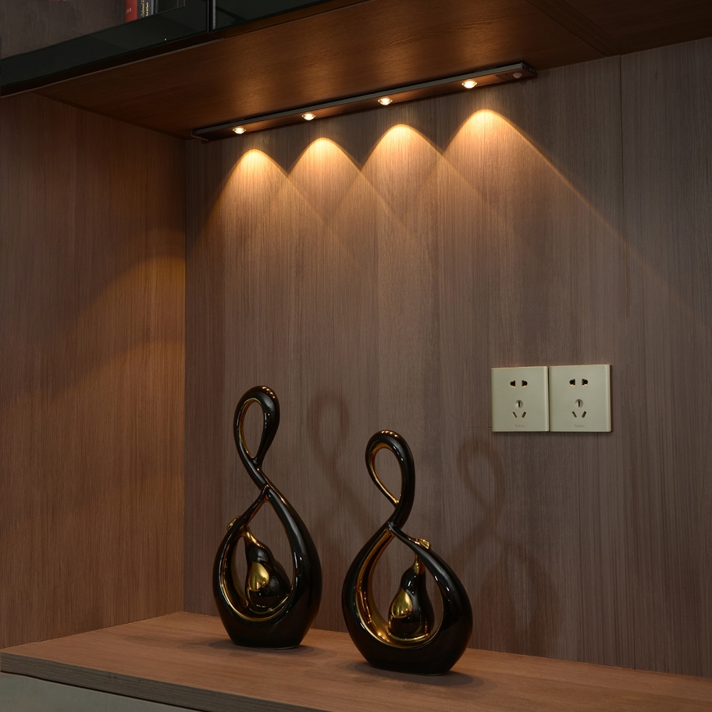 LED светильник cat's eye 60-2B с пультом, аккумулятором, датчиком движения и освещенности 60 см 2W алюминиевый черный