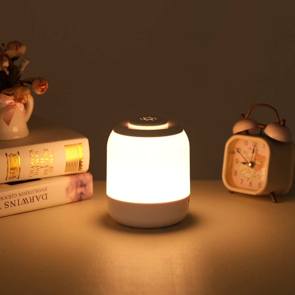 Настольный LED ночник с 3 цветами, регулировкой яркости 4000 mAh белый